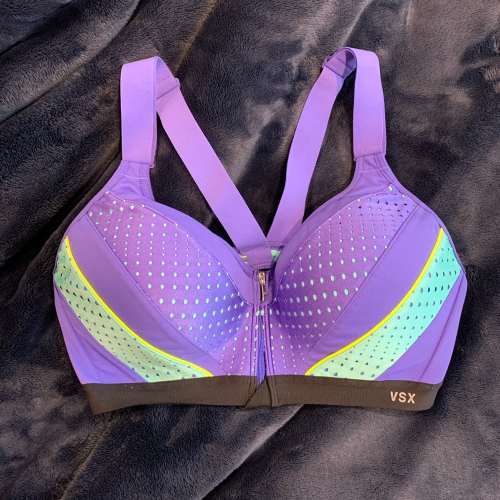 💜 Victoria’s Secret VSX Front Zip Sports Bra